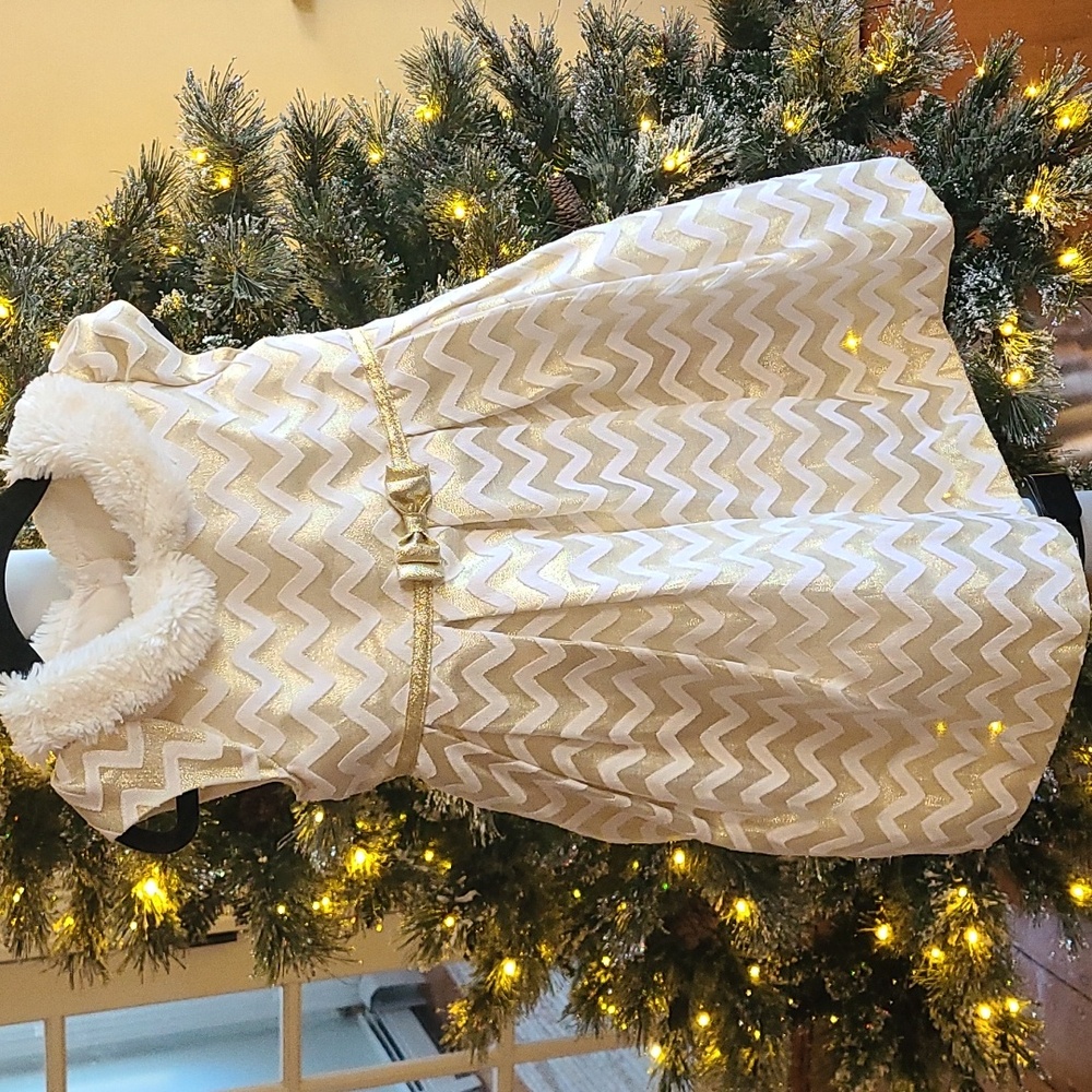 Gold Chevron Dress